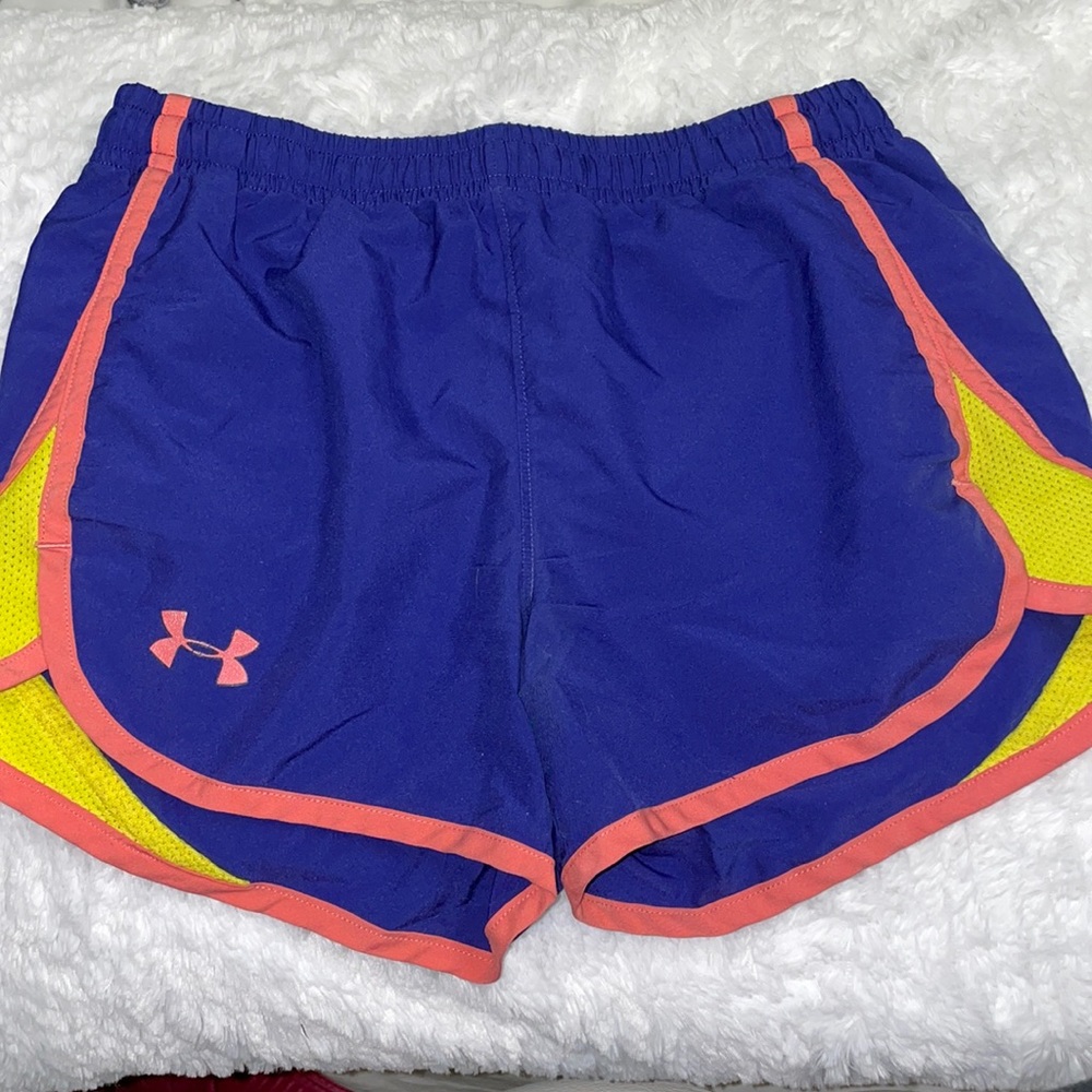 Under Armour Kids Dri-fit Athletic Shorts, Purple, Size S/M